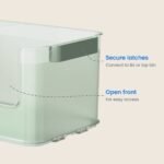 Click in Place 20.7qt Open Front Plastic Storage Bin for Home and Office Organization Green Tint - Brightroomâ„¢ - Image 6