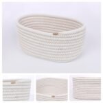 Unique Bargains Woven Storage Organizer Decor Storage Basket 3 Pcs Beige - Image 2