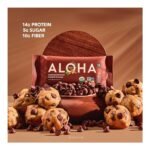 ALOHA Chocolate Chip Cookie Dough Plant-Based Protein Bars - 14g Protein - 9.88oz/5ct - Image 2