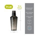 True Smoke Tinted Plastic Recipe Cocktail Shaker with Measurement, 16oz Drink Shaker for Home Bar Essentials, Outdoor Party, Gifts for Cocktail Lovers - Image 4