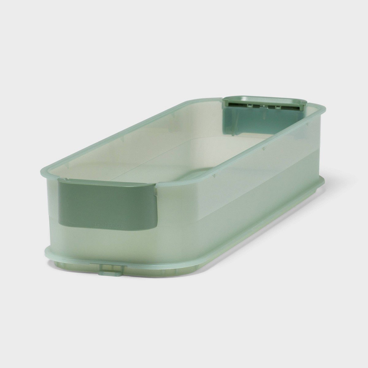 GUEST_0258c30f-9e8c-403e-bf5f-0c18f59715ea.jpg Click in Place 3qt Shallow Slim Plastic Storage Bin for Home and Office Organization Green Tint - Brightroomâ„¢ - Image 1