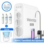 Waterdrop G3P800 Reverse Osmosis System, 800 GPD, 10-Stage filtration,NSF/ANSI 58 and 372 Certified,Extra 1 Pitcher 7 Cup Capacity (Blue)