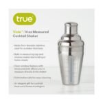 True Vista Measured Cocktail Shaker, 14 oz Stainless Steel with Built-in Strainer & Jigger Cap, Clear Window with Measurements, Home Bartender Gifts - Image 3