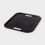 Rounded Square Stackable Decorative Lid with Cutout Handles Black - Brightroom™