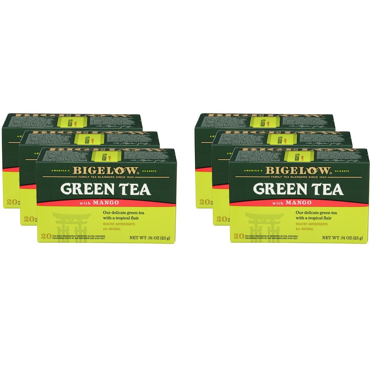GUEST_05e8c070-47a0-413e-bfae-768e43d0f41f.jpg Bigelow Green Tea with Mango - Case of 6 - 20 Bags - Image 1