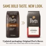 Peet's Italian Dark Roast Ground Coffee - 10.5oz: Arabica Beans, Dark Chocolate, Molasses - Image 4