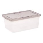 IRIS 17qt Snap Top Plastic Storage Bin: Clear, Stackable & Portable Utility Storage Tubs with Lid, 17.5"x12"x7"
