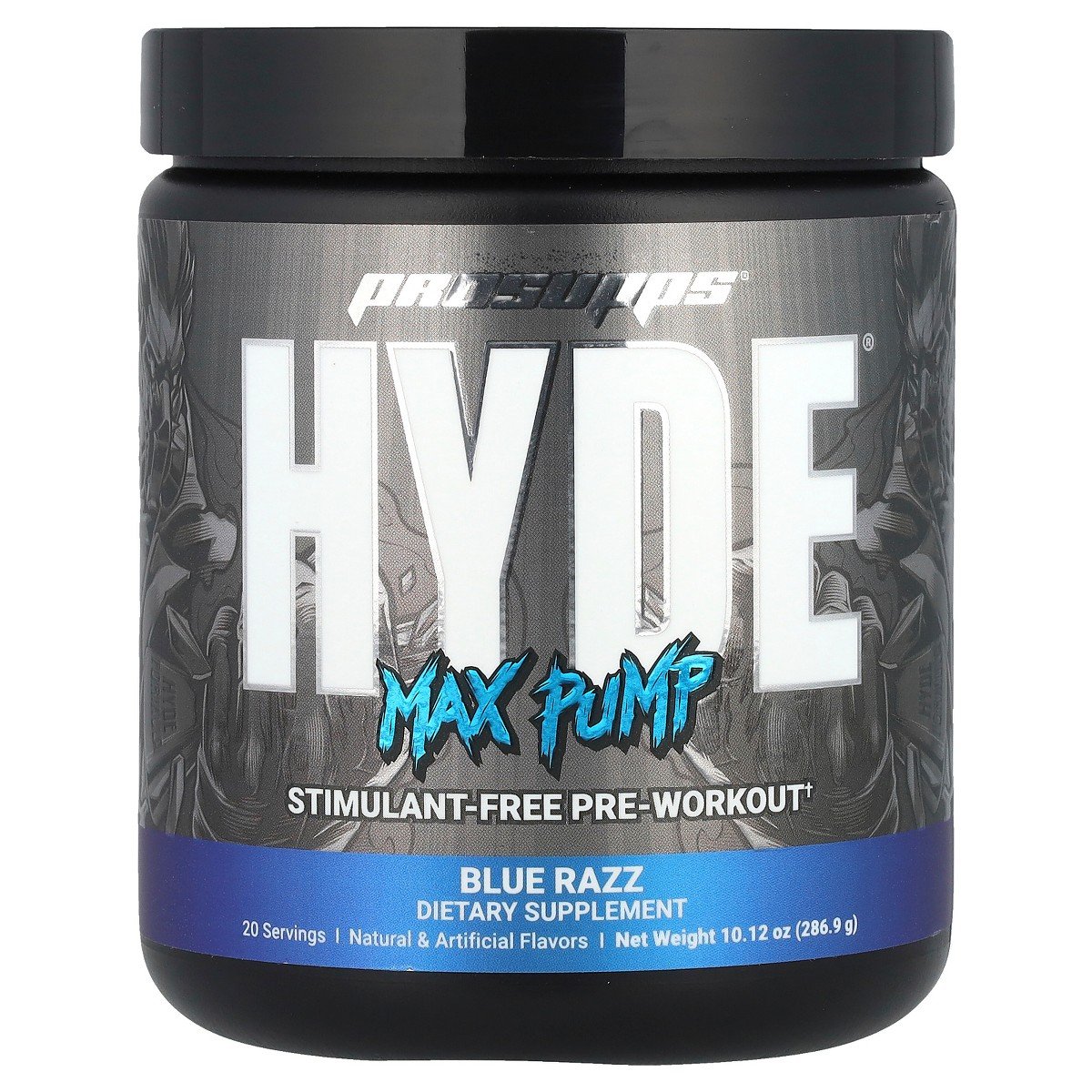 GUEST_066a277e-153d-4db7-b1e3-18bdf13511a7.jpg ProSupps Hyde®, Max Pump, Pre-Workout, Blue Razz, 10.12 oz (286.9 g) - Image 1