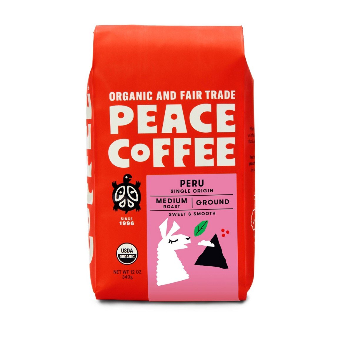 GUEST_06744bc0-332d-4233-9729-c8e455abb56f.jpg Peace Coffee Organic Fair Trade Peru Medium Roast Ground Coffee - 12oz: Arabica Beans, Vanilla, Caramel - Image 1