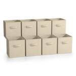 Sorbus 8 Pack 11 Inch Foldable Storage Cubes with Handle- for Organizing Home, Shelves, Nursery, Playroom, Closet and More