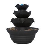 Nature Spring Indoor Fountain with LED Lights – Cascading 3-Tier Lighted Tabletop Water Feature with Soothing Sound – Zen Décor for Home or Office - Image 5