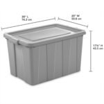Sterilite Tuff1 30 Gallon Plastic Storage Tote Container Bin with Lid (12 Pack) - Image 2