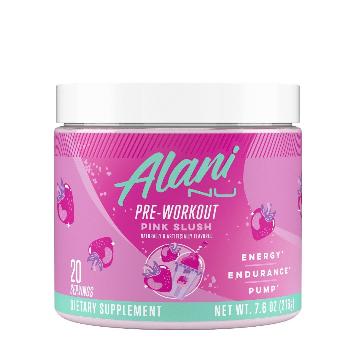 GUEST_07197cf2-3d43-42ec-9f9f-e4b69e2f7365.jpg Alani Nu Nutrition Pre-Workout Energy Supplement Powder - Pink Slush - 7.6oz - Image 1