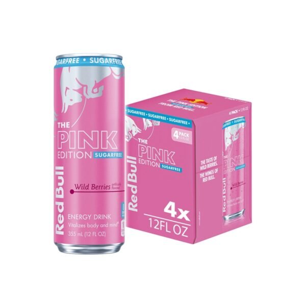 Red Bull Pink Edition Sugarfree Energy Drink - Wild Berries, Caffeinated - 4pk/2 fl oz Cans