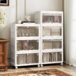 Costway 4-Tier Stackable Storage Bins 44-gal Collapsible Storage Boxes with Lid Organizer - Image 2