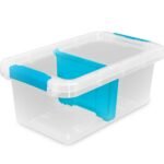 Hefty 17qt Split and Store Clear Storage Bin with Divider Small