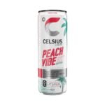 CELSIUS Sparkling Peach Vibe Functional Energy Drink - 12 fl oz Single Can - Image 6