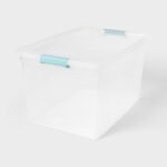 66qt Clear Storage Bin with Latches - Brightroom