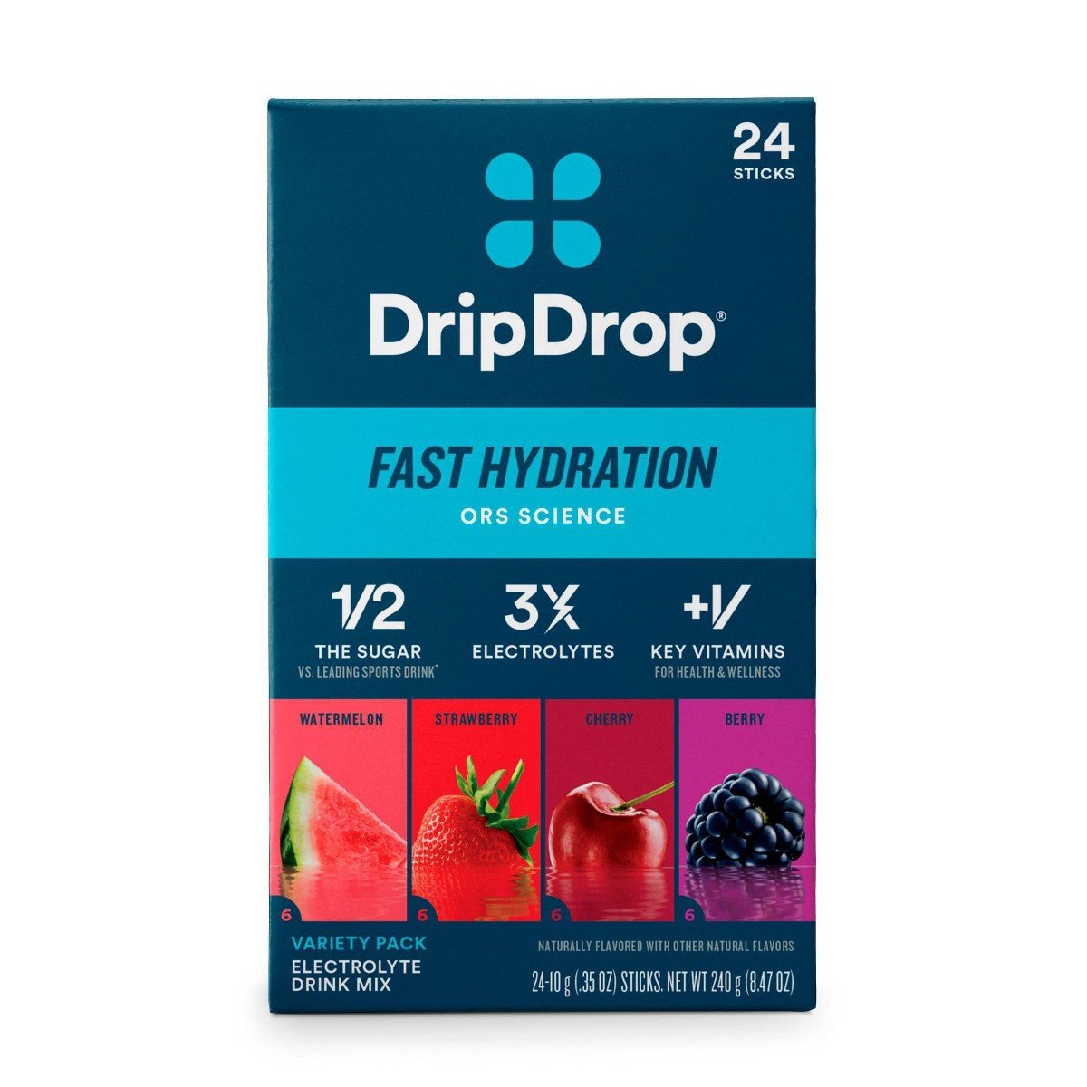 GUEST_08b8181c-dff9-4a5e-9b0d-50a121be573d.jpg DripDrop Classic Variety Pack Dietary Supplement Powder - 24ct - Image 1