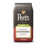 Peet's Decaf Major Dickason's Blend Dark Roast Ground Coffee 10.5oz: Arabica Beans, Spice