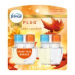 Febreze Luxe Plug Dual Refill Air Freshener - Crisp Fall Breeze - 1.75 fl oz/2ct: Electric, Oil, Phthalate-Free, Adjustable Fragrance Setting