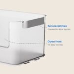 Click in Place 20.7qt Clear Open Front Plastic Storage Bin for Home and Office Organization White Latch - Brightroom™ - Image 6