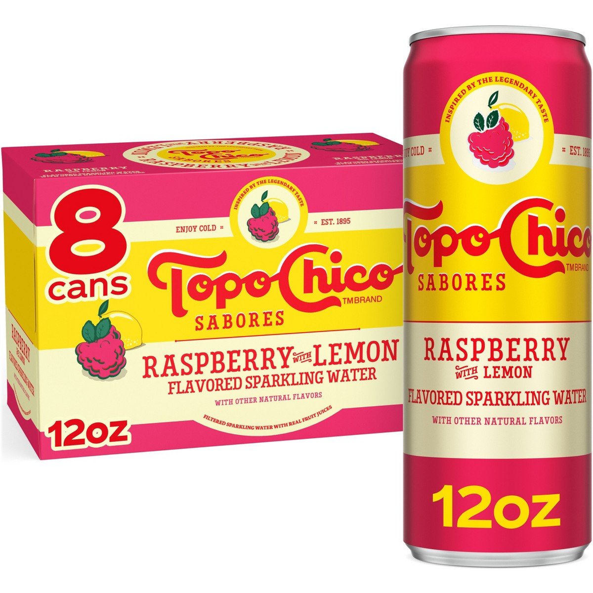 GUEST_09342734-8c65-477d-aadc-ead9e0ded99a.jpg Topo Chico Sabores Raspberry Lemon Flavored Sparkling Water - 8pk/12 fl oz Cans - Image 1