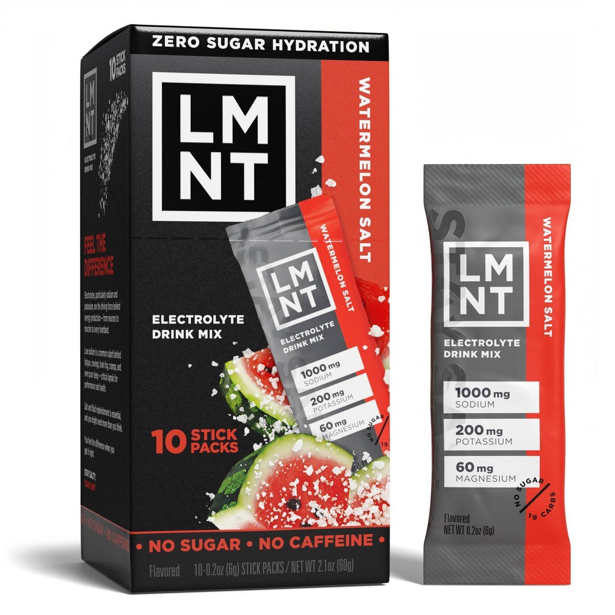 GUEST_09bfbd5c-a98b-4f7c-8182-a81c7997c68e.jpg LMNT Zero-Sugar Electrolytes Drink - Watermelon Salt - 2.1oz/10ct: Non-Caffeinated, Powdered Form, 10 Pack - Image 1