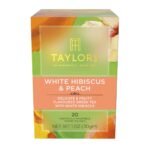 Taylors of Harrogate White Hibiscus & Peach Green Tea - 1oz/20ct: Caffeinated