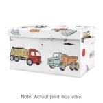 Sweet Jojo Designs Boy Fabric Storage Toy Bin Construction Truck Red Blue Yellow