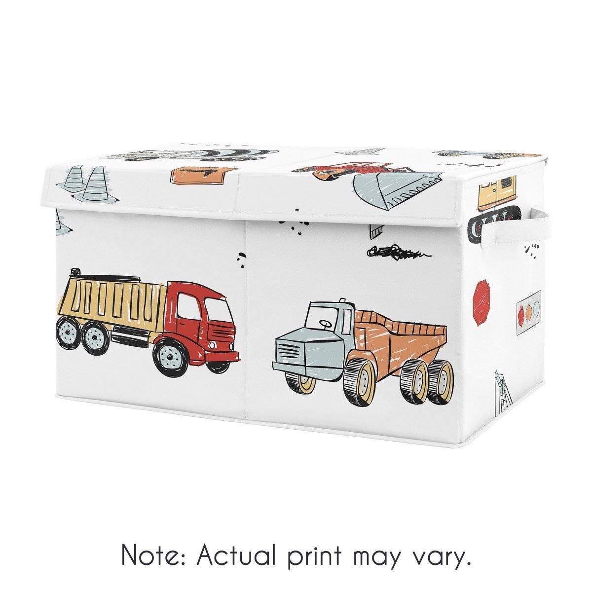 GUEST_0a884e8a-87a1-449f-92d4-c0c58986ca3f.jpg Sweet Jojo Designs Boy Fabric Storage Toy Bin Construction Truck Red Blue Yellow - Image 1
