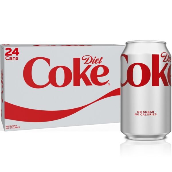 Diet Coke Soda - 24pk/12 fl oz Cans: Low Sodium, Sugar-Free