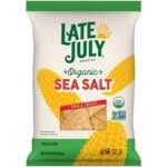Late July Snacks Thin and Crispy Organic Tortilla Chips with Sea Salt - 10.1oz: Certified Gluten-Free, Vegan, No Added Sugar