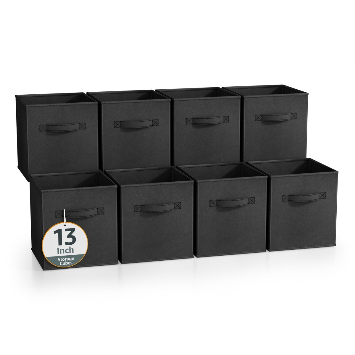 GUEST_0b5b543f-3273-4e20-8ead-1a7ee3b509cf.jpg Sorbus 13 Inch 8 Pack Sturdy Collapsible Fabric Storage Cubes with Handle - for Organizing Clothes, Toys, Books, Shelves & more - Image 1