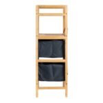 Household Essentials Bamboo Storage Shelf with Cotton Fabric Drawers Natural/Black: Decorative Storage Bins, 37.8" Height - Image 6