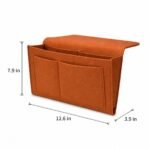 Alilang Sofa Armrest Organizer with Multiple Pockets Couch Remote Control Storage Caddy - Brown - Image 5