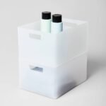 Extra Large 12" x 9" x 6.5" Plastic Bathroom Organizer Bin with Handles White Frozen - Brightroom - Image 5