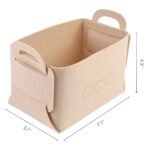 REGALWOVEN 6 Pack Storage Cube, Storage Bin with Handles Collapsible Storage BasketBooks Beige 7.1*5.1*4.3in - Image 4