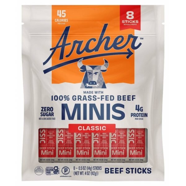 Archer Jerky Classic Beef Mini Meat Sticks - 4oz/8ct