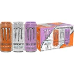 Monster Energy Ultra Zero, Ultra Sunrise, Ultra Wild Passion - 16 fl oz/12pk Cans: Caffeinated