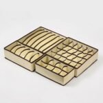 Alilang 4 Piece Drawer Organizer Set with Divided Compartments, Beige