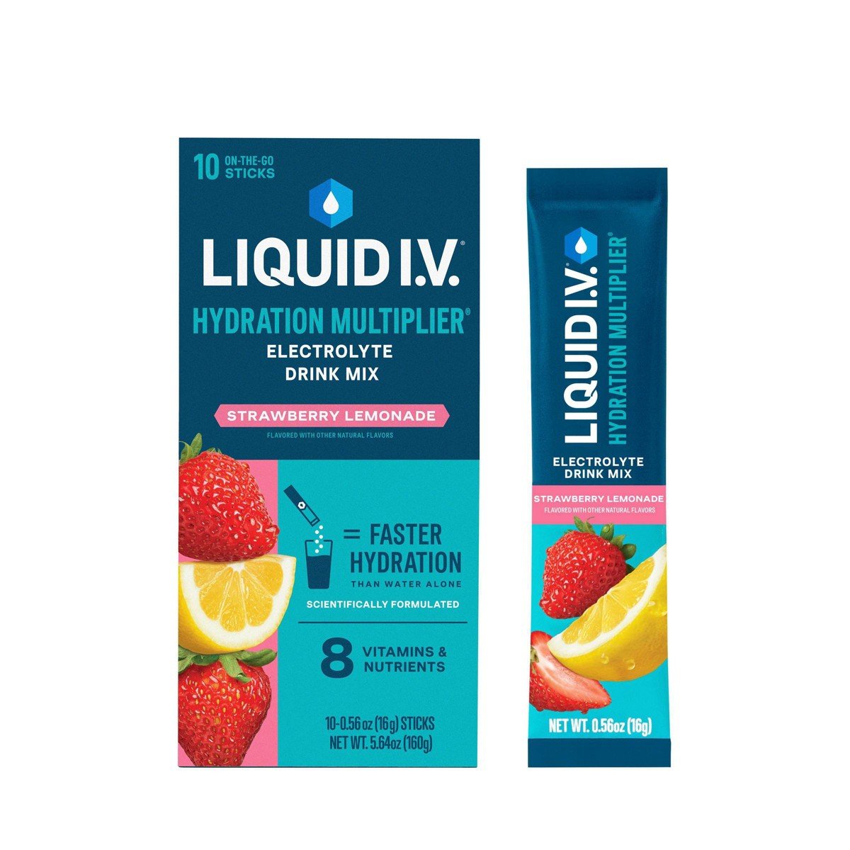 GUEST_106cb8c7-3840-4416-9764-61862d7c12c9.jpg Liquid I.V. Hydration Multiplier Vegan Powder Electrolyte Supplements - Strawberry Lemonade - 0.56oz/10ct - Image 1