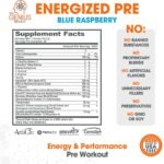 The Genius Brand Energized Pre Workout Powder – Caffeine Infused Booster Supplement, Blue Raspberry - 12.83 Oz, 20 Servings - Image 2