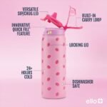 Ello Pop & Fill 18oz Stainless Steel Water Bottle Strawberry 3D Print - Image 5