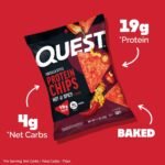 Quest Nutrition Hot & Spicy Chips Bag - 4.5oz/4ct: Protein Chips, Ready to Eat - Image 4