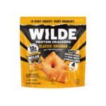 WILDE 12g On the Go Snacks Protein Crackers - Classic Cheddar - 1.06oz/4ct: 4.24 oz, Ready to Eat