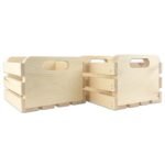 Wilson's Small Wooden Pine Crates - 2 Pack - 5.5" x 7" x 8"