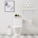 Sorbus Paper Rope Bathroom Baskets & Tissue Holder Set Lined Storage Set for Organizing - Store Washcloths, Hand Towels, Skincare (White) - Image 5