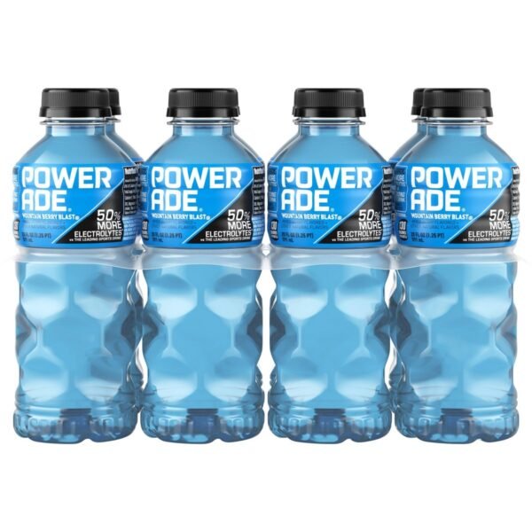 POWERADE Mountain Berry Blast Sports Drink - 8pk/20 fl oz Bottles: Low Sodium, Diet, Non-Caffeinated