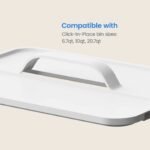 Click in Place Large Lid with Handle for Plastic Storage Bins for Home and Office Organization White - Brightroomâ„¢ - Image 6